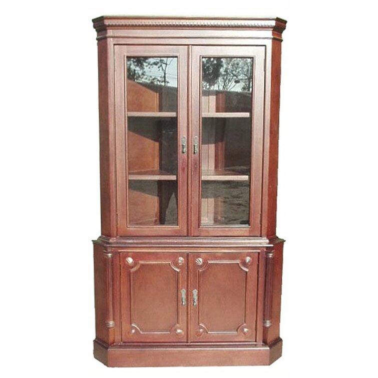 Darby home co nancy deals lighted corner curio cabinet